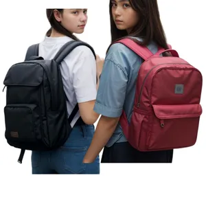 Produk paling laris baru 2024 di Alibaba Tiongkok Amerika Serikat Eropa tas sekolah anak perempuan merah hitam ransel untuk tas buku sekolah kembali ke sekolah