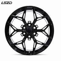 Jantes LSZD 20x9 Flow Formed 6x139.7 ET12 Noir Brillant Géométriques pour Ranger Hilux D-Max Fortuner