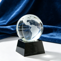 Trophée en Verre de Cristal Décoratif pour Bureau, Cadeau d'Affaires, Souvenir, Option Logo Personnalisé, Couleur Claire/Jade pour Décoration de Bureau/Comptoir