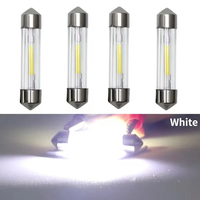 Ampoules LED Festoon 12V/24V, boîtier de lampe dôme, plaque d'immatriculation de voiture/porte en verre/coffre, 31-41MM, 6500K, bande lumineuse LED COB, Ra80, 2400LM