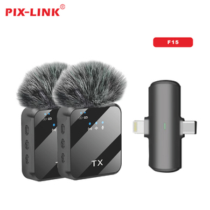 Pix-Link F15 Không Dây Lavalier Microphone 2-Trong-1 USB-C & Lightning Kết Nối Hội Nghị Microphone Tiếng Ồn Hủy Bỏ 20-30M Phạm Vi - Product Image 3