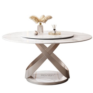 High-quality Marble Top Stainless Steel <strong>Fixed</strong> <strong>Dining</strong> <strong>Table</strong> - Product Image 3