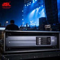 4 Kanal D Sınıfı Güç Amplifikatörü 4x400W 4x600W 2x1200W 2U Profesyonel Ses Amplifikatörü Susturucu 1000 SNR 109dB Canlı Ses için