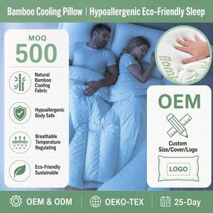 Soft Cooling Bamboo <strong>Pillow</strong> with Breathable Cover, Hypoallergenic Comfort <strong>Support</strong> Bamboo <strong>Bed</strong> <strong>Pillow</strong> <strong>for</strong> Side <strong>Back</strong> Sleepers - Product Image 4