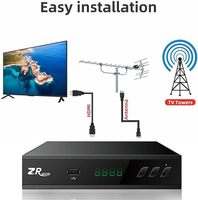 Décodeur H265 DVB-T2 1080p pour Espagne et Italie avec port réseau RJ45, récepteur 10 bits, best-seller transfrontalier, prêt à être expédié