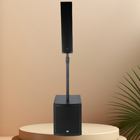 Sistema de PA y DJ Portátil DBK de Columna Line Array con Subwoofer Activo de 12 Pulgadas, Altavoces de Columna para Pequeños Eventos al Aire Libre con Subwoofer