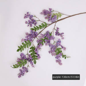 Estambres de árbol de pagoda morados al por mayor, flores artificiales para decoración de bodas, flor de sophora, decoración de ventanas - Product Image 6