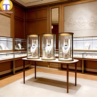 Tour de présentation de montres et bijoux de luxe, en verre trempé, éclairage LED, base en acier inoxydable, écologique, robuste, marque HongTai, personnalisable