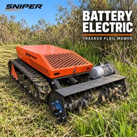 Tondeuse à gazon à batterie, largeur de coupe 1000 mm, débroussailleuse à fléaux télécommandée, équipement de verger sans fil