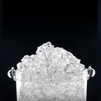 Faux blocs de glace écrasés en plastique acrylique, 3d, réaliste, faux glaçage, cristaux de diamant