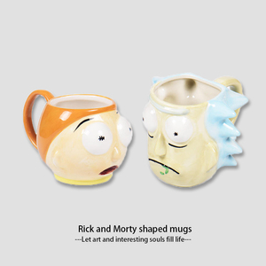 Tazza in Ceramica Stile Rick Old Man <span class=keywords><strong>Morty</strong></span> Creativa Stile Cartone Animato 3D Adatta al Microonde Isolata Forma Irregolare Tazza da Caffè Regalo - Product Image 1
