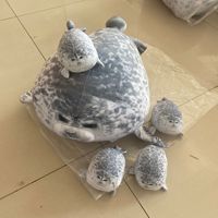 50cm mère fils sceau cinq pièces en peluche PP coton rempli fermeture éclair jouet pour garçons filles soulagement du Stress noël Halloween cadeaux