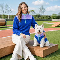 Set Sweater Rajut Khusus Warna-Warni Polar Fleece untuk Manusia dan Anjing, Pakaian Rajut Wanita, Pakaian Anjing, Pabrik ODM OEM Grosir