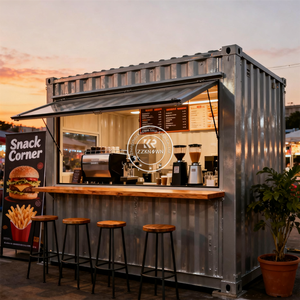 Restaurant commercial en conteneur avec cuisine, conteneur de stockage transportable, prêt à l'emploi pour l'activité commerciale - Product Image 2