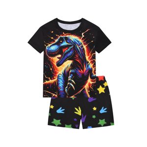 2025 Kinderen Pyjama Kleding Met Korte Mouwen Jongens Cartoon Kleding Jongens Shorts Kinderen Pyjama Set Van 3 - 8 Y - Product Image 2