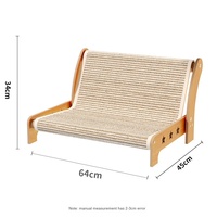 Griffoir pour chat extra large en panneau de densité, ne laisse pas de débris, conception intégrée, utilisable toute l'année