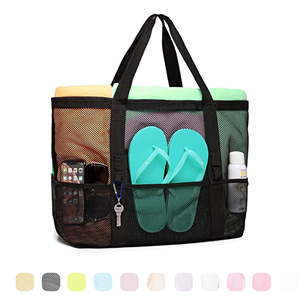 <b>Large</b> <b>Beach</b> Mesh Tote <b>Bag</b> with Sand-Free Design Waterproof Shoulder <b>Beach</b> <b>Bag</b> for Pool Swimming Travel Toys Storage - Product Image 2