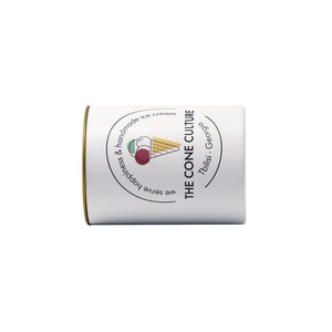 Emballage en tube de papier pour gobelets à crème glacée de qualité alimentaire avec couvercle, impression à l'encre de soja biodégradable, design personnalisé, logo - Product Image 3