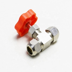 Mini válvula de aguja neumática de gas, cilindro de tubería de latón, de acero inoxidable, psi - Product Image 2