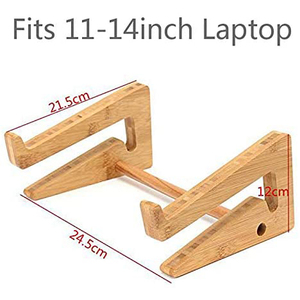 Bambu dizüstü bilgisayar standları bambu evrensel masaüstü standı dizüstü bilgisayar için 11-14 inç uyumlu - Product Image 3
