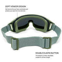 Lunettes tactiques personnalisées avec logo 217M/S, lunettes de tir, lunettes de moto, lunettes anti-vent, lunettes de paintball, lunettes de wargame CS, 3 verres noir, beige, vert