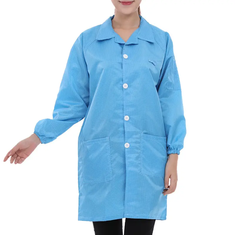 Leenol TC may mặc phòng thí nghiệm ESD smock đồng phục làm việc quần áo