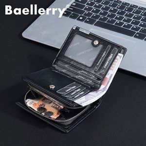 กระเป๋าสตางค์ผู้ชายแบบสั้น Baellerry สีดำกาแฟ กระเป๋าใส่เหรียญแบบมีซิปอเนกประสงค์สำหรับใช้ในชีวิตประจำวัน - Product Image 2