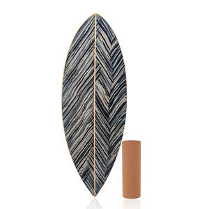 Vente en gros Custom Gym Fitness Trainer Core Roller <span class=keywords><strong>Balance</strong></span> Board Planche d'équilibre en bois personnalisée avec rouleau en liège - Product Image 2
