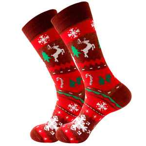 <span class=keywords><strong>Chaussettes</strong></span> de Noël en laine et coton pour femmes, motif dessin animé (Père Noël, cerf, <span class=keywords><strong>renard</strong></span>), respirantes, jetables, nouvelle conception, faible MOQ, bonne qualité - Product Image 2