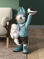 Bienvenue lapin astronaute décoration de sol de salon plateau de table à thé meuble TV à côté de la nouvelle maison cadeaux décoration douce