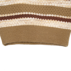 <span class=keywords><strong>Pull</strong></span> tricoté décontracté multicolore rayé en mélange de coton doux et écologique pour bébés garçons, col rond, motif souriant mignon, collection automne-hiver - Product Image 3