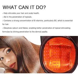 Лазерный шлем для домашней терапии, красная светодиодная лампа для роста волос