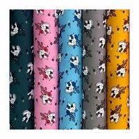 45s * 45s 110GSM 57/58 "plaine rayonne numérique à pois imprimé floral 100% rayonne Challis Viscose Modal tissu