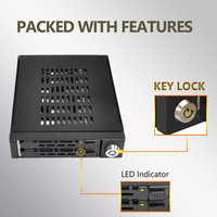 UNESTECH Dual Bay 2.5 inci kandang rak Ponsel Hdd casing logam SSD PCIe 2 NVMe PCIe dengan SFF-8654 4i