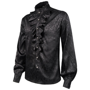 Camisa Medieval Vintage Estilo Steampunk para Cosplay, Blusa de Príncipe para Teatro, Top con Mangas Abullonadas para Disfraz Renacentista Masculino - Product Image 1
