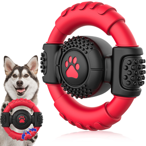 Giocattolo da masticare per cani a forma di volante, in gomma ecologica, cigolante, di media dimensione, per uso interno/esterno, vendita calda globale, all'ingrosso dalla fabbrica - Product Image 2