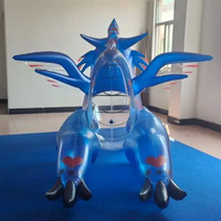 Dragon gonflable bleu transparent personnalisé au prix d'usine pour les cadeaux et les fournitures publicitaires