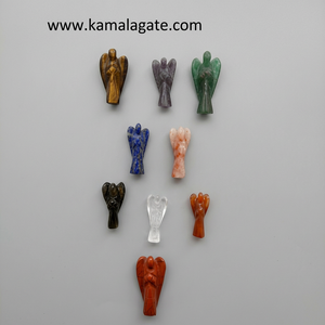 Figuras de Ángeles Talladas en Lapislázuli, Piedra Preciosa Natural, Arte Espiritual, Decoración Coleccionable, Miniatura de 1 Pulgada, Hecha a Mano - Product Image 3