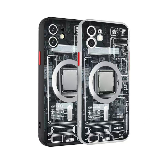 New Transparent Acrylic Sports Design Waterproof Phone Case Magnetic Wireless Charging for 13 Pro Max 14 Plus 12 Mobile Cases