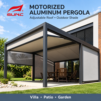 Pergola motorisée rétractable en aluminium pour extérieur, auvent de patio et pavillon de jardin, vente en gros pour la maison