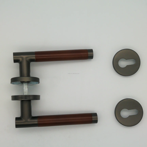 Manija de Puerta de Diseño Moderno, Manijas de Puerta de Madera para Puertas Interiores, Manija de Puerta de Privacidad - Product Image 2