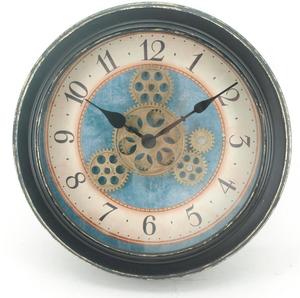 Industrial <b>Unique</b> Vintage Rustic Real Moving Gears Metal Creative Decoration Gear <b>Wall</b> <b>Clock</b> for Living Room Decor - Product Image 2