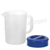 Pichet à eau en plastique PC de 1,8 L/2,2 L, pot à jus, pot à bière, thé au lait, boisson, avec couvercle, sans BPA, résistant à la chaleur, pour usage commercial