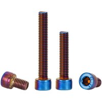 Kit de boulons métriques pour moto à tête hexagonale bleue en titane, grade 5, filetage standard M4-M10
