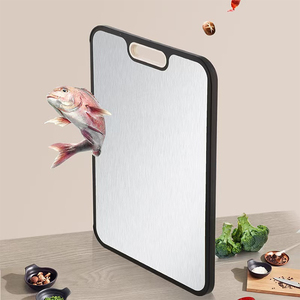 LG kim loại nhôm tablas de cortar de titanio mới tinh khiết nhà bếp thép không gỉ cắt đặt hai mặt Titan cắt Board - Product Image 3