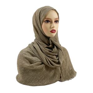 شال نسائي أنيق مصبوغ بتقنية الصبغة المتسخة، شال سادة محبوك، تودونج، وشاح فيسكوز قطني، حجاب فوال، بندانة بشراشيب للنساء - Product Image 3