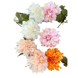 Flor Artificial de Dalia Meichun, Arreglo Floral de Seda de 3 Cabezas, Decoración para Bodas y Hogar - Product Image 5