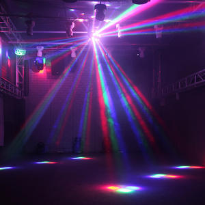 Vente chaude 18 pièces 4in1 faisceaux de tête secouante flash lumière rotative colorée commande vocale auto <span class=keywords><strong>marche</strong></span> DMX512 lumières de faisceau laser - Product Image 5