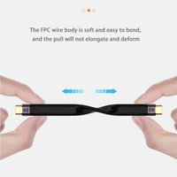 Kabel USB-C Pendek Fleksibel dan Tahan Lama, Tipe C ke C, 40Gbps USB4 Thunbolt 4/3, Pengisian Cepat PD 100W, Transmisi Video HD 8K