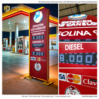 Panneau d'affichage LED personnalisé pour station-service, totem d'affichage des prix du carburant, panneau publicitaire extérieur pour station-service, fabricant